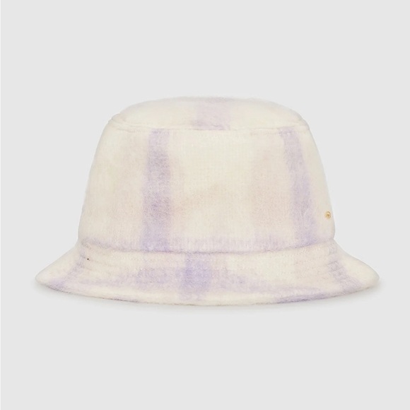 Anine Bing Accessories - Anine Bing Cami Bucket Hat - Lavender And Cream Check